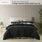 Bianca Acacia Charcoal Vintage Washed Cotton Quilt Cover Set Queen