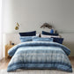 Bianca Amata Blue Cotton Sateen Quilt Cover Set Queen