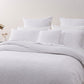 Bianca Cosmo White Soft Chenille Geometric Quilt Cover Set Super King