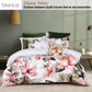 Bianca Eliana White Floral Printed Cotton Sateen Quilt Cover Set King