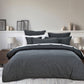 Bianca Hallston Charcoal Pre-Washed Cotton Quilt Cover Set King