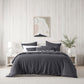 Bianca Kahlani Charcoal Waffle Quilt Cover Set Super King