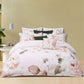 Bianca Layla White Floral Printed Cotton Sateen Quilt Cover Set Queen