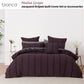 Bianca Malua Grape Jacquard Striped Quilt Cover Set Queen