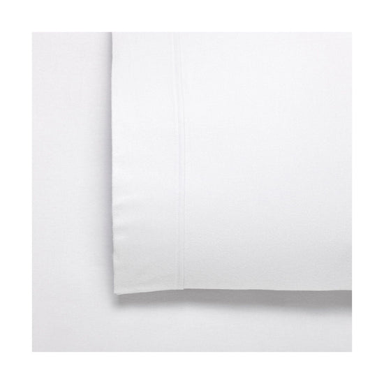 Bianca Fletcher Flannelette Cotton Sheet Set White Double