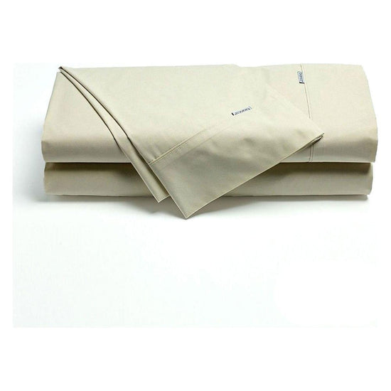 Bianca Heston Cotton Percale Sheet Set Stone Super King