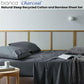 Bianca Natural Sleep Recycled Cotton and Bamboo Sheet Set Charcoal Super King