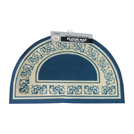 Newton Half Moon Floor Mat 50 x 80cm Blue