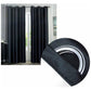 Emporio Hudson Pair of Coated Back Blockout Eyelet Curtains 137 x 213cm each Black