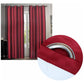 Emporio Hudson Pair of Coated Back Blockout Eyelet Curtains 137 x 213cm each Cherry Red (Labelled as Burgundy)