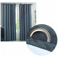 Emporio Hudson Pair of Coated Back Blockout Eyelet Curtains 137 x 213cm each Charcoal