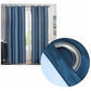 Emporio Hudson Pair of Coated Back Blockout Eyelet Curtains 137 x 213cm each Denim