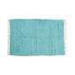 Large Chindi Cotton Handmade Floor Mat with Tassels 90 x 150 cm Aqua