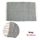 Large Chindi Cotton Handmade Floor Mat with Tassels 90 x 150 cm Grey