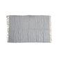 Large Chindi Cotton Handmade Floor Mat with Tassels 90 x 150 cm Light Grey