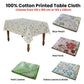 Cotton Green Palm Leaves Oblong Table Cloth 150 x 230cm