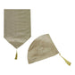 Metallic Texture Table Runner with Tassel 33 x 180 cm Gold