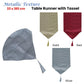 Metallic Texture Table Runner with Tassel 33 x 180 cm Silver