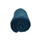 Solid Colour Soft Coral Fleece Throw Rug 127 x 152 cm Indigo