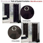 Belmondo Provincial Pair of Eyelet unlined Jacquard Curtains 120 x 220cm each Aubergine