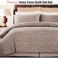 Weaves Coffee Easy Care Quilt Cover Set King