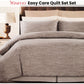 Weaves Coffee Easy Care Quilt Cover Set Queen