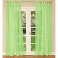 Pair of Sheer Mosquito Net Tab Top Curtains 150 x 240 cm Lime