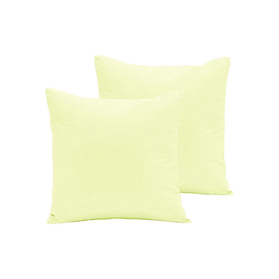 Pair of Polyester Cotton European Pillowcases Buttercup