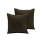 Pair of Polyester Cotton European Pillowcases Chocolate