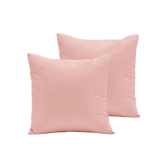 Pair of Polyester Cotton European Pillowcases Coral