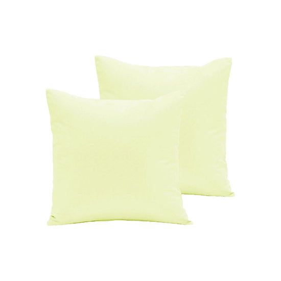 Pair of Polyester Cotton European Pillowcases Ivory