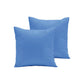 Pair of Polyester Cotton European Pillowcases Mid Blue