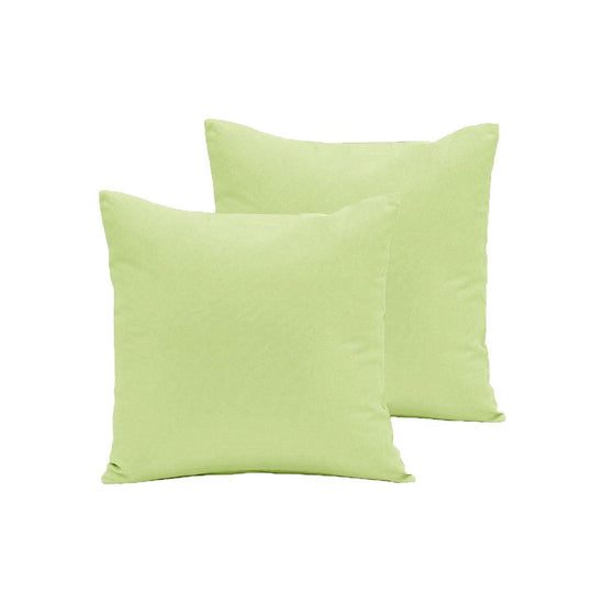 Pair of Polyester Cotton European Pillowcases Moss