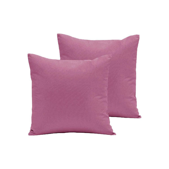 Pair of Polyester Cotton European Pillowcases Plum