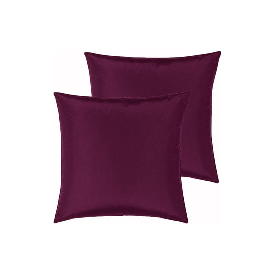 PepperMIll Satin European Pillowcases ( Pair ) BURGUNDY