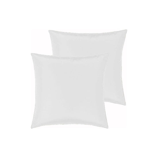 PepperMIll Satin European Pillowcases ( Pair ) WHITE