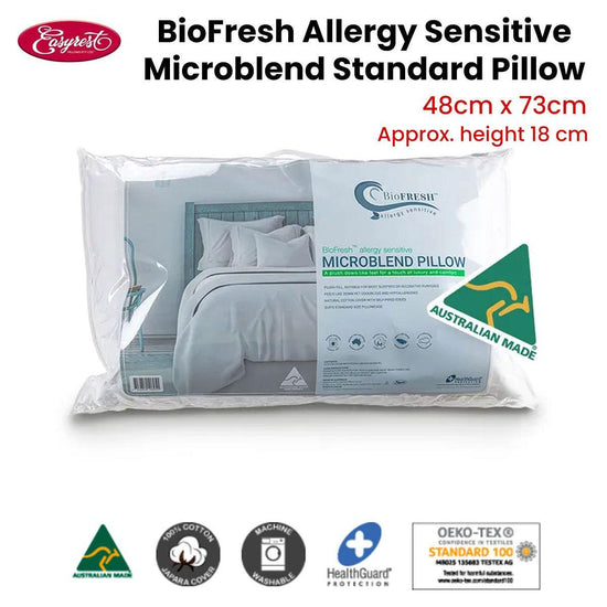 Easyrest BioFresh Allergy Sensitive Microblend Standard Pillow 48 x 73 cm