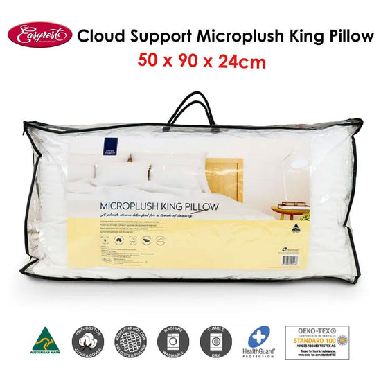 Easyrest Cloud Support Microplush King Pillow 50 x 90 x 24 cm