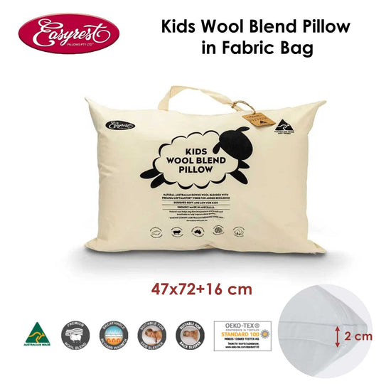 Easyrest Kids Wool Blend Standard Pillow in Fabric Bag