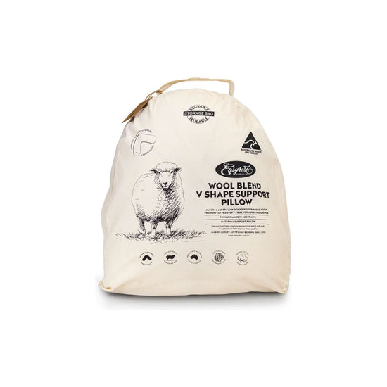 Easyrest Wool Blend V Pillow in Fabric Bag