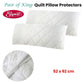 Easyrest Pair of King Quilted Pillow Protectors 52 x 92 cm