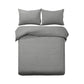 Designer Selection Ascot Embossed Quilt Cover Set Grey Queen