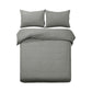 Designer Selection Denver Embossed Quilt Cover Set Grey King
