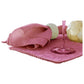 Set of 6 Damask Embossed Polyester Cotton Napkins Mauveglow 40 x 40cm