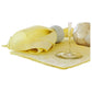 Set of 6 Damask Embossed Polyester Cotton Napkins Sunshine 40 x 40cm