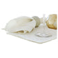 Set of 6 Damask Embossed Polyester Cotton Napkins Bright White (also known as Gardenia or Marshmallow) 40 x 40cm