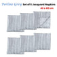 Set of 6 Perline Grey Jacquard Napkins 40cm x 40cm