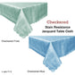 Jacquard Table Cloth Checkered Frost 180 cm Round
