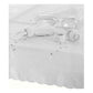 Embroidered Tablecloth - 150x225cm Oblong BRIGHT WHITE