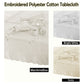 Embroidered Tablecloth - 150x225cm Oblong BRIGHT WHITE
